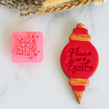 Peace on Earth Emboss 3D Printed Cookie Stamp
