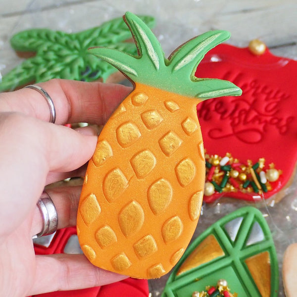 Pineapple (Stamp Set) Raise It Up / Deboss Cookie Stamp + Stainless Steel Cookie Cutter