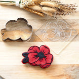 Poppy Flower (Stamp Set) Raise It Up / Deboss Cookie Stamp  + Stainless Steel Cookie Cutter