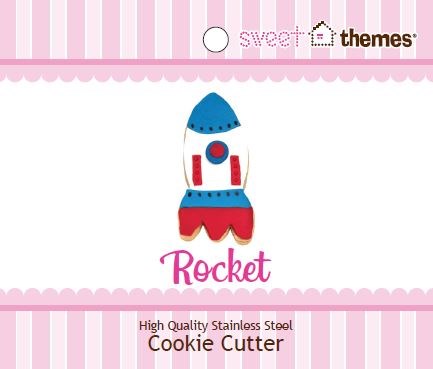 Rocket Stainless Steel Cookie Cutter with Swing Tag