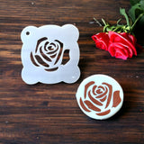 Rose Open Cookie / Cupcake Stencil