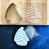 Sailboat Raise It Up / Deboss Cookie Stamp + Stainless Steel Cookie Cutter (2pce)