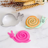 Snail (Stamp Set) Emboss 3D Printed Cookie Stamp + Stainless Steel Cookie Cutter