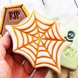 Spider Web (Stamp Set) Emboss 3D Printed Cookie Stamp  + Stainless Steel Cookie Cutter