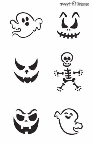 Halloween Symbols Cookie Stencil