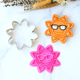 Sun (Stamp Set) Emboss 3D Printed Cookie Stamp  + Stainless Steel Cookie Cutter