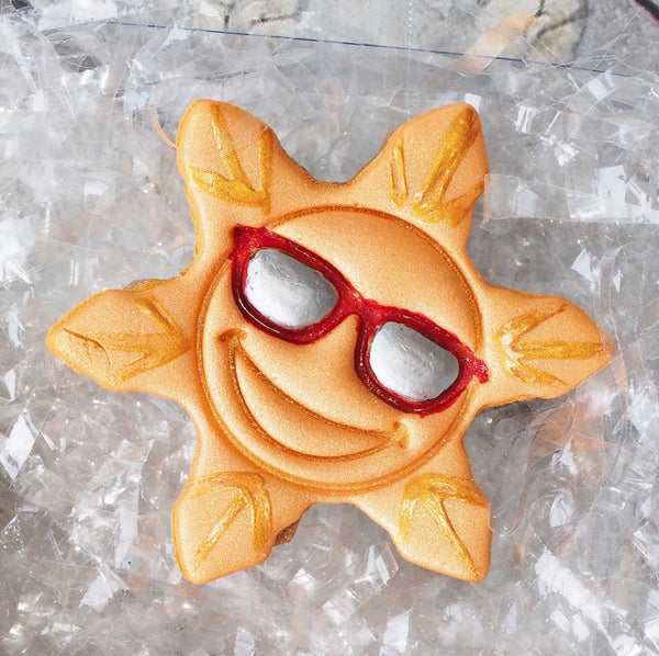 Sun Face Emboss 3D Printed Cookie Stamp