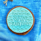 Surf or Wave Background Raise It Up Stamp