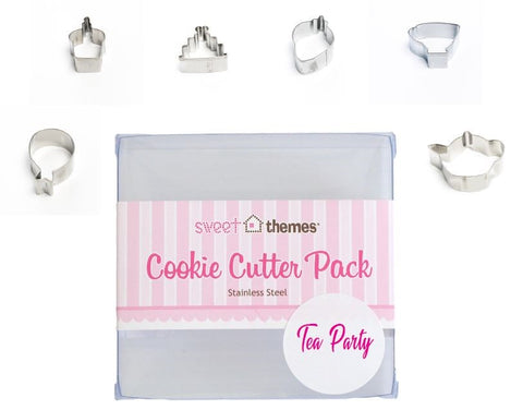 Tea Party Boxed Mini Cookie Cutter Set 6pce