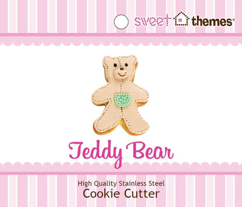 Teddy Bear Standing Stainless Steel Cookie Cutter with Swing Tag
