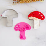 Toadstool / Mushroom (Stamp Set) Emboss 3D Printed Cookie Stamp + Stainless Steel Cookie Cutter