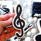 Treble Clef (Stamp Set) Raise It Up / Deboss Cookie Stamp  + Stainless Steel Cookie Cutter