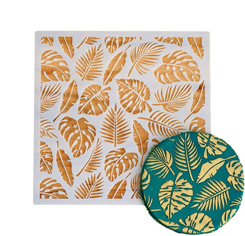 Tropical Palm Leaf Cookie Stencil