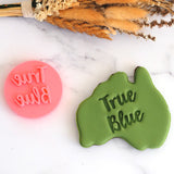 True Blue Emboss 3D Printed Cookie Stamp