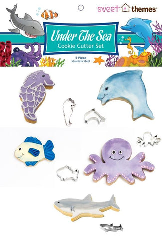 Under The Sea 5pce Stainless Steel Cookie Cutter Pack