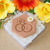 Wedding Rings Emboss 3D Printed Cookie Stamp