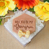 Will you be my Groomsman Emboss 3D Printed Cookie Stamp