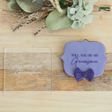 Will you be my Groomsman  Raise It Up / Deboss Cookie Stamp