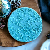 Windy Swirl Pattern Background Raise It Up / Deboss Cookie Stamp