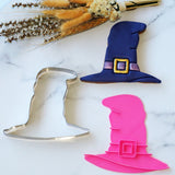 Witch Hat (Stamp Set) Emboss 3D Printed Cookie Stamp  + Stainless Steel Cookie Cutter
