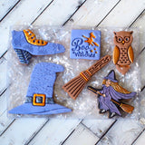 Witch on Broomstick (Stamp Set) Raise It Up / Deboss Cookie Stamp  + Stainless Steel Cookie Cutter