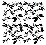 Dragonfly Pattern Cookie Stencil
